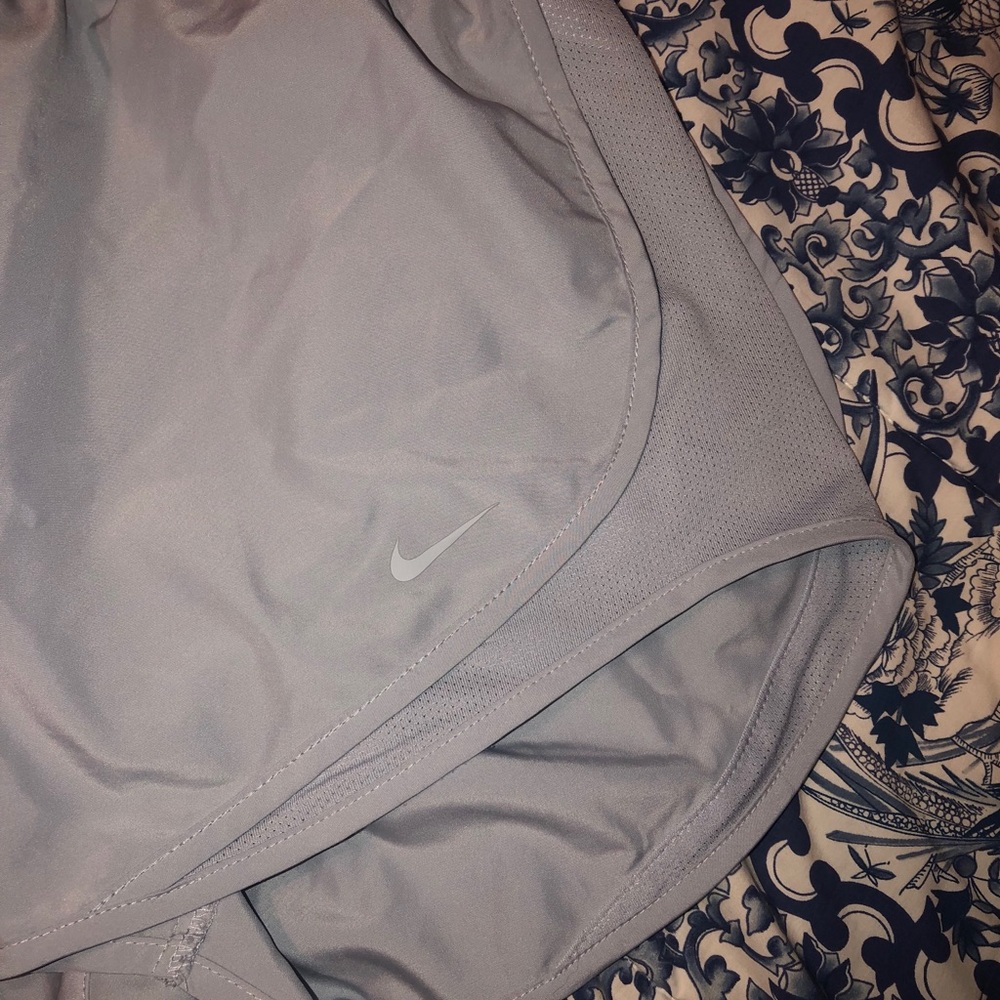 Grey Nike tempo shorts